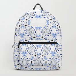 Artdeco Blue Geometric Chinoiserie Minimalism Artwork  Backpack | Victorianstyle, Geometric, Antiqueeffect, Watercolor, Distressed, Circular, Shadesofblue, Chinoiserie, Neutral, Scandinavian 