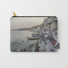 Varanasi horizontal  Carry-All Pouch | Ganges, River, Benares, India, Color, Travel, Sunset, Varanasi, People, Photo 