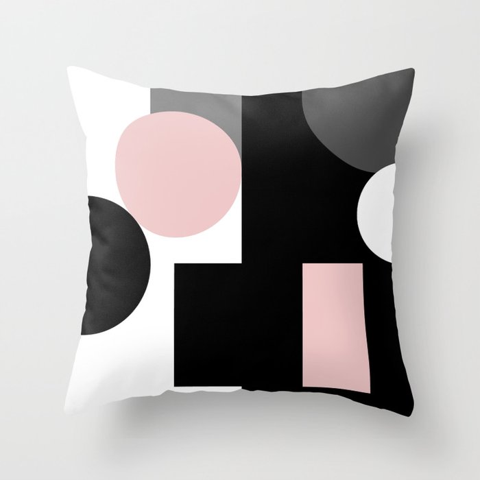 An Abstract Geometric Pattern Geometric Shapes Black Pink