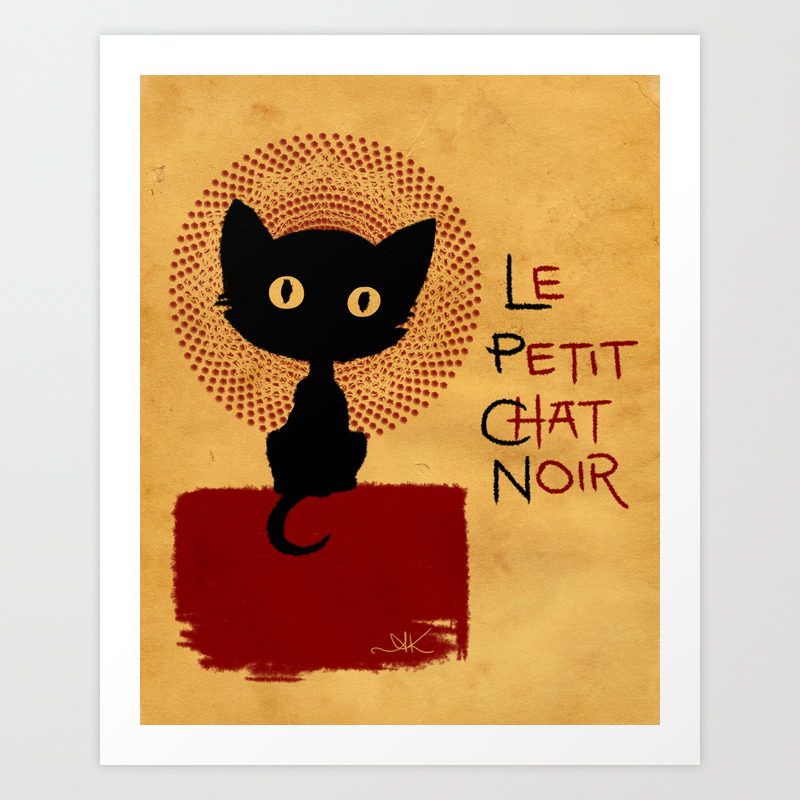 Le Petit Chat Noir Art Print By Anne Kelley Society6