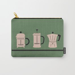 Volturno & French Press Coffee #6 opaque green & vintage pink Carry-All Pouch | Quote, Chemex, Black, Speed, Trip, Ride, Espresso, Graphicdesign, Ristretto, Latte 