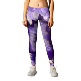 Purple Crystal Leggings | Rock, Purple, Feminine, Color, Gem, Crystal, Photo, Grape, Society6, Colorofyear 
