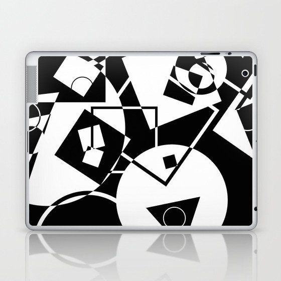 Simply Black And White Abstract Geometric Retro Black And