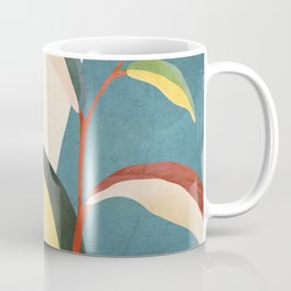 Colorful Branching Out 16 Coffee Mug | Color, Leaves, Minimal, Wall, Minimalist, Line, Pattern, Watercolor, Plant, Branch 