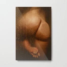Fine Art Soles and Bum Shower Droplets Metal Print | Nude, Steam, Sole, Water, Digital, Bum, Sexy, Foot, Droplets, Sensual 