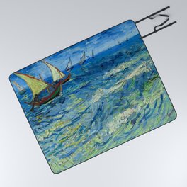 Vincent van Gogh The Sea at Saintes-Maries, 1888  Picnic Blanket