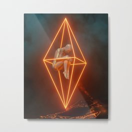 Stasis Metal Print | Abstract, Surreal, Render, Minimalist, Graphicdesign, 3D, Sci-Fi, Fantasy, Light, Surrealism 