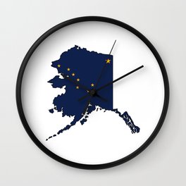 Alaska Wall Clock | Kenai, Tundra, Alaska, Bigdipper, Graphicdesign, Northernlights, Star, Talkeena, Sleddog, Polarbear 