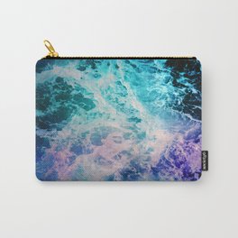 Magical Ocean Waves in Teal Ultra Violet Stars Carry-All Pouch