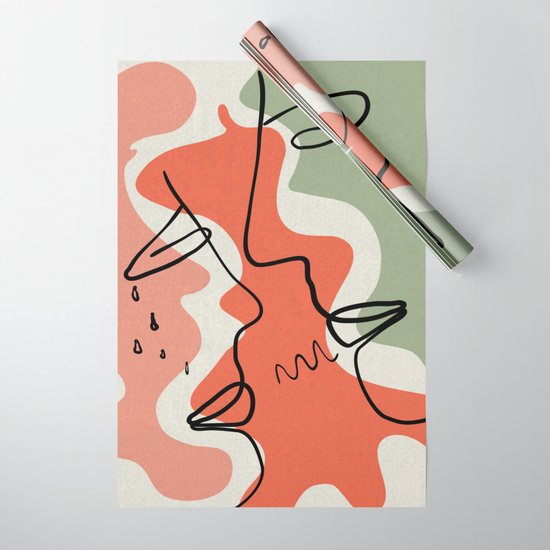 Emotions Abstract Faces Wrapping Paper By Nataliadora Society6