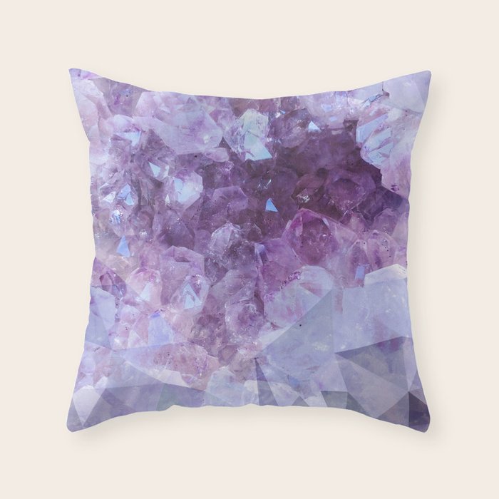 Crystal Gemstone Throw Pillow by cafelab Society6