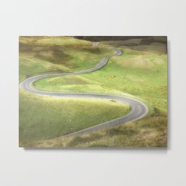 A Winding Road, Derbyshire Metal Print | Scene, Nature, Derbyshire, Mamtor, Digital Manipulation, Color, Edale, Photo, Scenery, Green 
