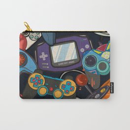 Video Game Pattern Carry-All Pouch | Digital, Pattern, Vector, Videogamelover, Vintage, Gameconsole, Pop Art, Illustration, Videogame, Gamemachine 