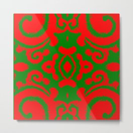 Mandala 14 1017 Metal Print | Christmashat, Christmas, Redandgreen, Christmastree, Lights, Family, Snowman, Present, Reindeer, Santaclaus 