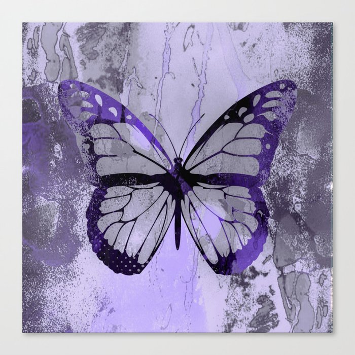Abstract Butterfly Art Ultraviolett Colors Canvas Print By