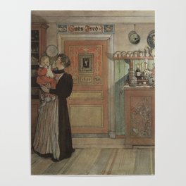 Carl Larsson - Between Christmas and New Year (From a Home watercolor series) Poster