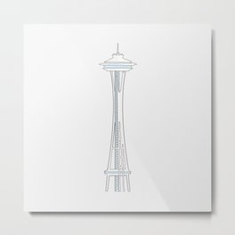 Space Needle Metal Print | Graphicdesign, Architecture, Landmark, Spaceneedle, Emeraldcity, Digital, Iconic, Seattle, Needle, Space 