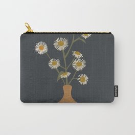 Flowers Carry-All Pouch | Digital, Botanical, Floral, Daisies, Thingdesign, Daisy, Still Life, Vase, Shape, Minimal 