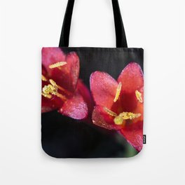 Honeysuckle flower tips Tote Bag
