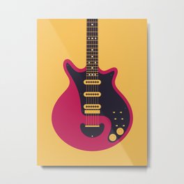 Glam Rock 70s Electric Guitar - Gold Metal Print | Guitar, 1970S, Music, Classic, Glam, Rock, Glamrock, Graphicdesign, Classicguitar, 70S 