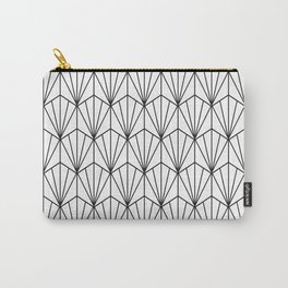 Art Deco Vector in Black and White Carry-All Pouch | Geometric, Artdeco, Trendy, Fabric, White, Vector, Deco, Pattern, Triangles, Abstract 