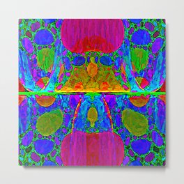 Dippy Doodle Metal Print | Other, Mirroredeffect, Abstract, Blue, Painting, Geometric, Multicolored, Digital, Green, Deeztags6 