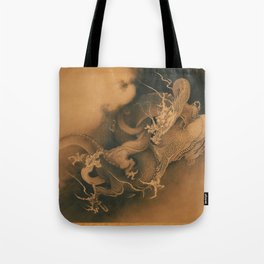 Kanō Hōgai - Two Dragons in Clouds (1885) Tote Bag
