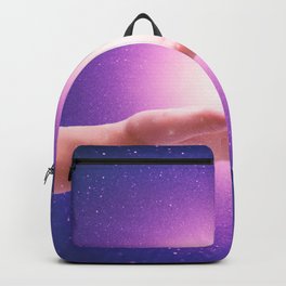 Keep the light on  Backpack | Spaceart, Purplespace, Glowingspace, Collage, Magicallight, Openhands, Soulfulcollage, Keeplight, Glowinglight, Cosmos 