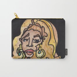 Glamazon Carry-All Pouch | Painting, Featherboa, Queen, Watercolor, Feminine, Continuousline, Curated, Femmetomorrow, Femmeart, Burlesque 