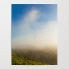 Dreamy of wind turbines Poster