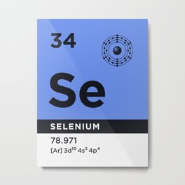 Periodic Element B - 34 Selenium Se Metal Print | Periodic, Elements, Bohrmodel, Graphicdesign, Selenium, Element34, Bohr, Electronshell, Electron, Se 