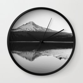Wild Mountain Sunrise - Black and White Nature Photography Wall Clock | Landscape, Nature, Mountain, Graphicdesign, Digital, Graphic Design, Illustration, Travel, Oregon, Roadtrip 