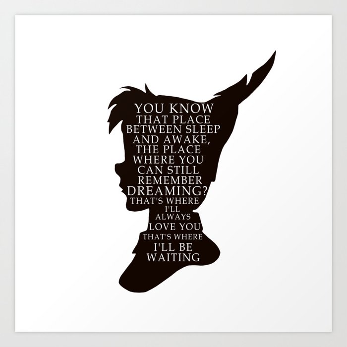 Get Wallpaper Peter Pan Quote That Place Art Print By Maryedenoa Society6 For Free