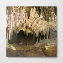 341 - Abstract cave design Metal Print | Grey, Brown, Stalactites, Black, Green, Sand, Cave, Stalagmites, Stunning, Tan 