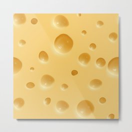 cheese Metal Print | Kids, Lol, 3D, Funny, Kitchen, Decor, Masterchef, Pizza, Creative, Pattern 