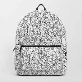 Mini Elio Shirt Faces in Black Outlines on White CMBYN Backpack | Graphicdesign, Elioelioelio, Byyourname, Gay, Elio, Faces, Blackoutlines, Oliver, Micro, Pattern 