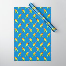 Sun Conure Parrot Watercolor Wrapping Paper