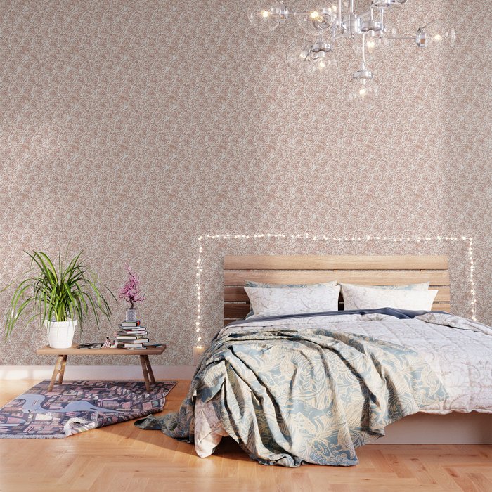 Elegant Romantic Rose Gold Roses Pattern Image Wallpaper By
