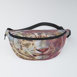 Snow Leopard Stare In Gemstone Fanny Pack