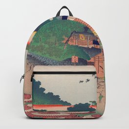 Ueno Yamashita Tokyo Vintage Ukiyo-e Japanese Art Backpack | Yamashita, Ukiyoe, Zen, Ancient, Tokyo, Oriental, Vintage, Ukiyo E, 100Viewsofedo, Ueno 