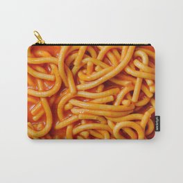Spaghetti Pasta Noodles In Red Tomato Sauce Photograph Pattern Carry-All Pouch | Fun, Red, Spaghetti, Photograph, Pasta, Photo, Funny, Food, Dinner, Noodles 