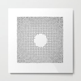 Subterfuge Metal Print | Lineart, Pattern, Black And White, Digital, Procedural, Minimalist, Graphicdesign, Abstract, Generative 