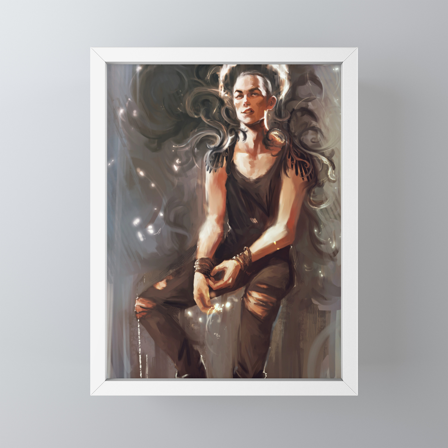 Lux in tenebris lucet Framed Mini Art Print by AkiMao | Society6