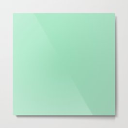 MINT. PALE GREEN PASTEL SOLID COLOR Metal Print | Color, Calming, Soft, Simple, Bright, Green, Single, Light, Pale, Nowcolor 