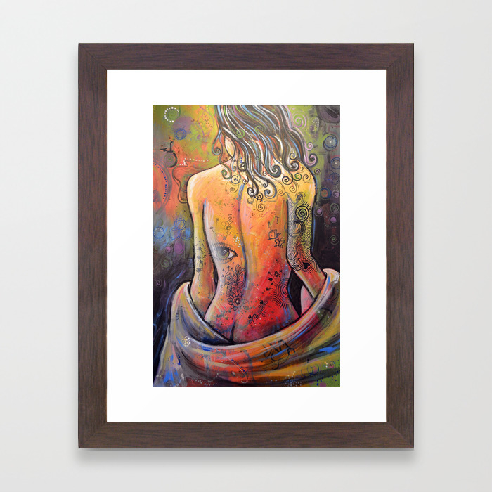 Abstract Art Original Nude Woman Girl Painting The Company You