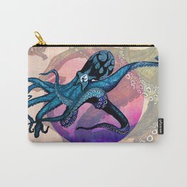Octoclipse V5 Carry-All Pouch | Sea, Ocean, Circle, Digital, Collage, Octopus, Pattern 