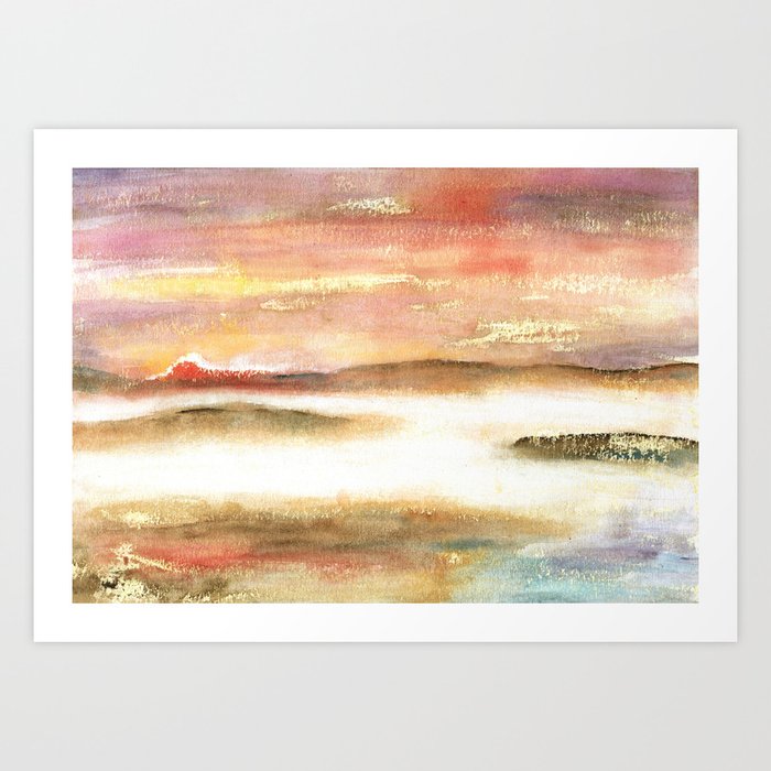 Abstract Landscape Watercolor Art Art Print By