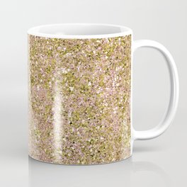 Blush Pink & Gold Glam Glitter Sparkle Coffee Mug | Graphicdesign, Girls, Glam, Girly, Decor, Curated, Cinderella, Mermaid, Bedroom, Unicorn 