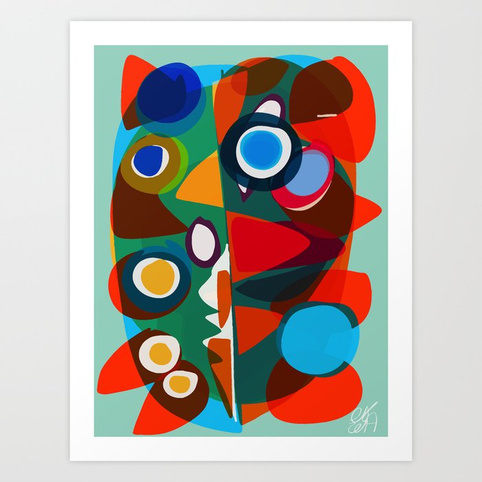 Pop Abstract Animals Art Print By Emmanuelsignorino Society6