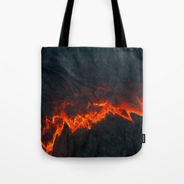Lava Magma Vulcan Earthquake Tote Bag
